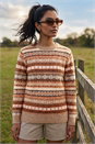 Rust Fairisle Soft Knit Jumper, Image 3 of 4