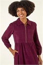 Port Corduroy Zip Detail Midi Dress, Image 4 of 5