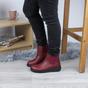 Burgundy AJVANI Burgundy Low Wedge Comfort Ankle Chelsea Boots, Image 5 of 6