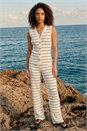 Ivory  Dusk Stripe Wide Leg Trouser , Image 6 of 6
