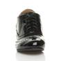 Black Mid Cuban Heel Brogue Ankle Shoe Boots, Image 6 of 6