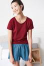 Teal "Stornoway" Herringbone Brushed Cotton Sleep Shorts, Image 1 of 4