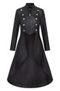 Black Gothic Full Edwardian Leather Coat, Image 1 of 4