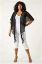 Black Curve Chiffon Drape Cover Up, Image 2 of 5
