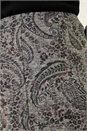 Grey Paisley Print Stretch Midi Skirt, Image 5 of 5