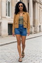 Stone Faux Suede Pocket Jacket, Image 2 of 4