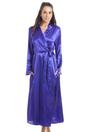 Purple Camille Lingerie Purple Plain Satin Dressing Gown, Image 1 of 5