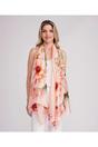 Light Pink Rosalyn - Abstract Floral Print Chiffon Scarf - Blush Pink, Image 1 of 1