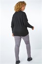 Black Curve Diamante Embellished Jumper, Image 3 of 5