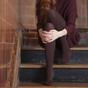 Black Thick Winter Warm Fleece Lined Thermal Tights, Image 3 of 5