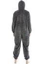 Charcoal Camille Lingerie Charcoal Supersoft Hooded Onesie, Image 5 of 5