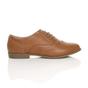 Tan AJVANI Tan Flat Lace Up Oxfords Brogues, Image 2 of 6