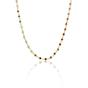 Gold Colourful Rainbow Jewelled Sterling Silver Chain Necklace, Image 1 of 5
