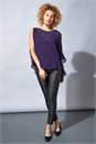 Purple Embellished Chiffon Top, Image 4 of 4