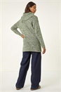 Green Roll Neck Button Detail Jumper, Image 3 of 5