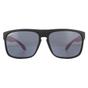 Black Montana Black Rectangle Black with Pink Rubbertouch Black Polarized Sunglasses, Image 1 of 4