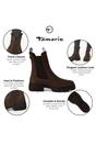 Brown Tamaris Womens Mocca High Chelsea Boots, Image 2 of 8