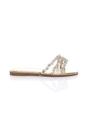 Gold Flat Diamante Sandals Flip Flops Sliders, Image 2 of 4