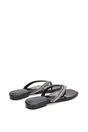 Black 'Blake' Flat Slip On Diamante Sandals With Thong Strap, Image 4 of 6
