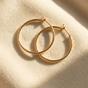 Gold Classic Plain Gold Plated Hoop Earrings, Image 1 of 5