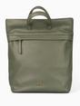 Khaki Top Handle Faux Leather Backpack, Image 1 of 3