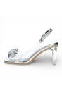 Silver Women’s Crystal Heel Sandals - Mira 01, Image 5 of 7