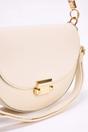 Ecru Metal Clasp Saddle Shoulder Bag, Image 2 of 3