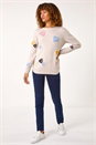 Natural  Heart Stitch Crew Neck Jumper, Image 2 of 5