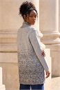 Grey Shimmer Long Cardigan, Image 3 of 4