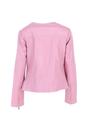 Pink Ashwood Leather Pink 'Francesca' Collarless Real Leather Fashion Jacket, Image 4 of 4