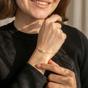 Gold Minimalist Elegant Evil Eye Gold Plated Bracelet, Image 2 of 4