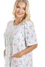 Aqua Camille Lingerie Aqua Short Sleeve Button Up Floral Nightdress, Image 6 of 6