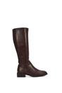 Brown XY LONDON Brown 'Lucia' Low Block Heel Knee High Riding Boots, Image 1 of 6