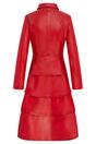 Red Goth Full Length Victorian Leather Coat, Image 4 of 6