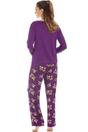 Purple Camille Lingerie Purple Lightweight Floral Print Spandex Pyjama Set, Image 4 of 5