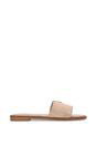 Taupe XY LONDON Taupe 'Rorie' Slip On Cut Out Flat Sandal Sliders, Image 1 of 6