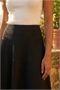 Black Textured Skater Skirt, Image 4 of 4