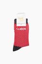 Red Queen Combed Cotton Glitter Socks, Image 4 of 4