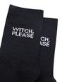 Black Witch Please Combed Cotton Glitter Socks, Image 2 of 4