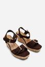 Dark Brown Where's That From Dark Brown Olivine Double Strap Platform Wedge, Image 4 of 6