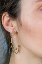 Gold Face Profile Drop Earrings, Image 1 of 3