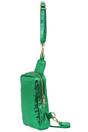 Green Metallic Leather Crossbody Sling Bag, Image 2 of 3