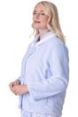 Blue Supersoft Button Front Bed Jacket, Image 4 of 5