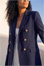 Navy  Longline Smart Jacket, Image 4 of 4