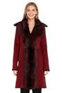 Burgundy Toscana Sheep Suede Leather Trench Coat, Image 1 of 7