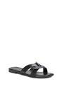 Black 'Charley' Open Toe  Slip On Slider Sandals With Square Toe, Image 2 of 5