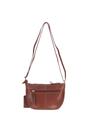 Brown 'Naomi' Real Leather Compact Crossbody Bag, Image 4 of 4
