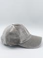 Grey SVNX Grey Velvet Baseball Cap, Image 4 of 4