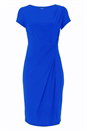 Royal Blue Short Sleeve Twist Waist Dress, Image 1 of 1