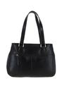 Black Vegetable Tanned Three Section Real Leather Shoulder Bag, Image 3 of 3